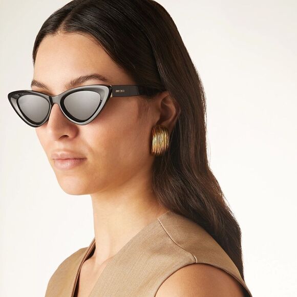 JIMMY CHOO Sunglasses ADDY/S 0807 IR Black/Grey Women NEW